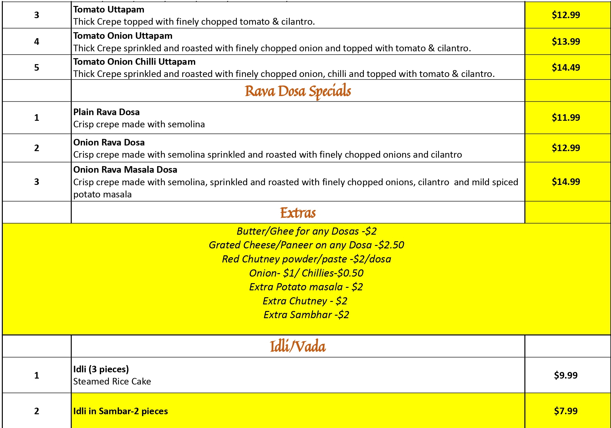 Dosa Spot, Jersey City NJ » FOOD TRUCK » Order Online